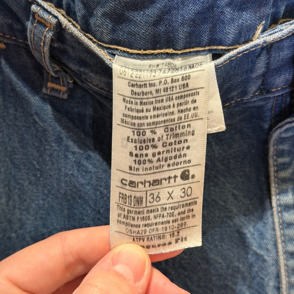 Carhartt Men's Relaxed Fit Blue Jeans - Picture 4 of 4